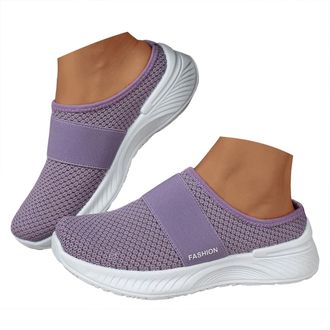 Generic Orthopedic Shoes for Women,Womens Mules,Backless Trainers,Womens Slippers Breathable Mesh Walking Fashionable Mesh Breathable Soft Soled Open Heeled S