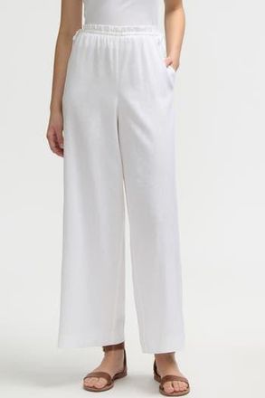 NVLT Side Waist Tie Wide Leg Pants in White at Nordstrom Rack, Size X-Small