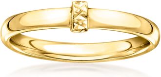 Canaria Canaria Italian 10kt Yellow Gold Diamond-Cut Ring