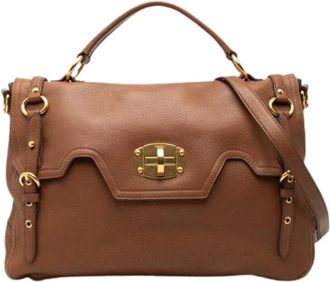Miu Miu Pre-owned Satchel - Dames - Vintage Handtas - Bruin - ONE Size - Leer - Vintage