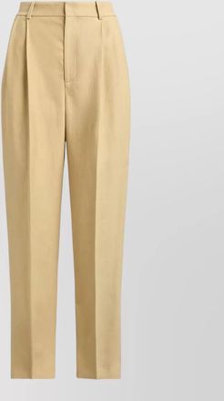 Ralph Lauren hemp tailored trousers pleated front