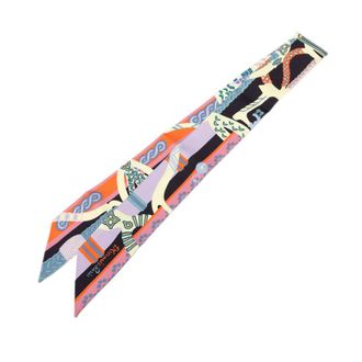 Herm&egrave;s Pre-owned Hermes Fantaisie d Etriers Silk Twilly Scarf Ladies V0R23XI0697FXWEJ