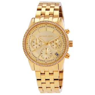 Michael Kors Mini Bryant Chronograph Quartz Gold Dial Ladies Watch MK7530