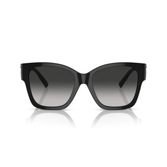 Tiffany & Co. Stijlvolle vierkante zonnebril met iconisch hartdetail - Dames - Zonnebrillen - Zwart - 54 MM - Accessoires