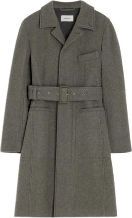 Christophe Lemaire Cappotto sartoriale con cintura - Grigio
