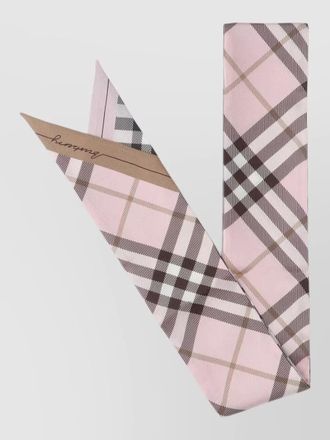 Burberry lightweight check pattern scarf for neck