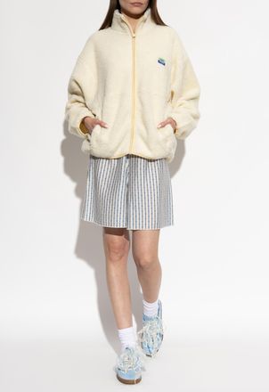 American Vintage Striped Pattern Shorts, Womens, Blue