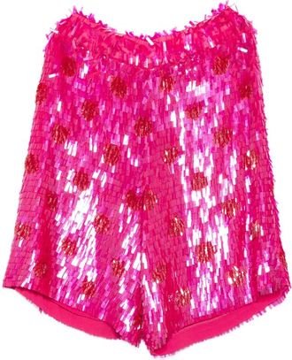 Dries Van Noten Pomy Sequin-embellished Shorts