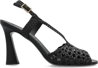 Etro 100 mm sandalen met geweven hak - Zwart