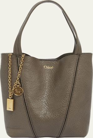 Chlo&eacute; Spin Mini Tote Bag in Grained Calfskin