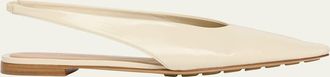 Bottega Veneta Slingback Pointed Leather Ballet Flats