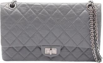 Chanel Pre-owned Vintage Shoulder Bag - Dames - Vintage Schoudertas - Grijs - ONE Size - Leer - Vintage