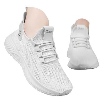 Generic Womens Slip on Walking Shoes Comfort Lightweight Breathable Sock Shoes Womens Lace Up Non-Slip Mesh Casual Sneaker Fashion Workout Athletic Hiking Ten