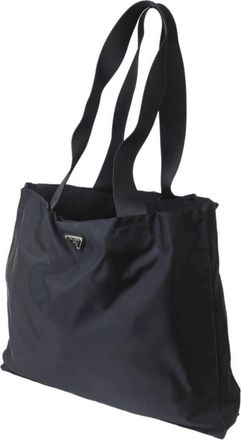 Prada Black Nylon Tote Bag (Pre-Owned)