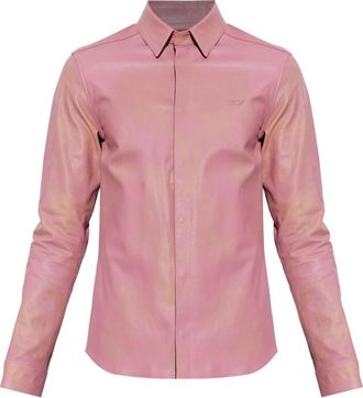 Diesel S-Cirt Shirt - Heren - Casual Overhemden - Roze - S - Leer - Overhemden
