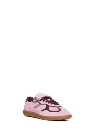Alohas Womens Pink Suede Club Sneakers Leather Trainers