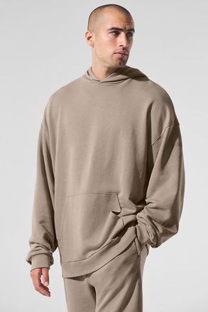 Alo | Chill Vintage Wash Hoodie in Gravel Wash Beige, Size: Medium
