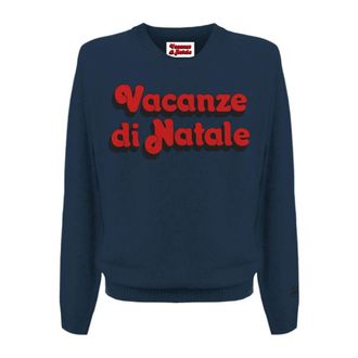 MC2 Saint Barth Round-neck Knitwear, male, Blue, Size: XL Heron Sweatshirt