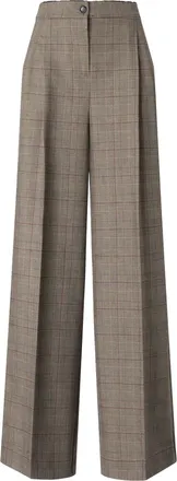 Pinko Wide-Leg Trousers With Checkered Pattern And Pleat Detail