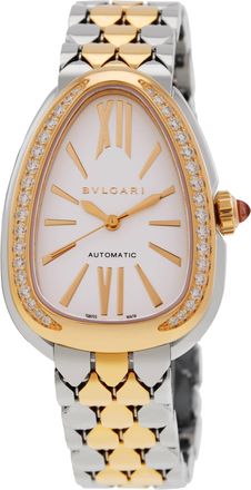 Bulgari Serpenti Seduttori Automatic Diamond White Dial Ladies Watch 104061