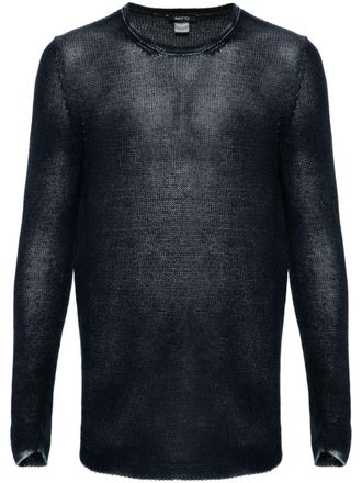 Avant Toi round-neck linen jumper - Blue