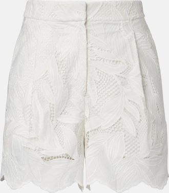 Erdem Embroidered mesh shorts