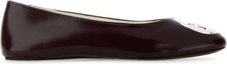 Tory Burch Burgundy Logo Ballet Flats