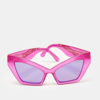 Poppy Lissiman Fuchsia/black Diavolina Cat Eye Sunglasses