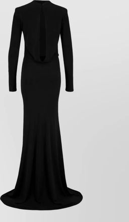Tom Ford crepe-effect long-sleeve cutout maxi dress