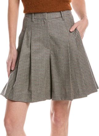 Brunello Cucinelli Pleated Wool-Blend Short