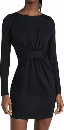 Susana Monaco Crew Tie Back Dress In Black