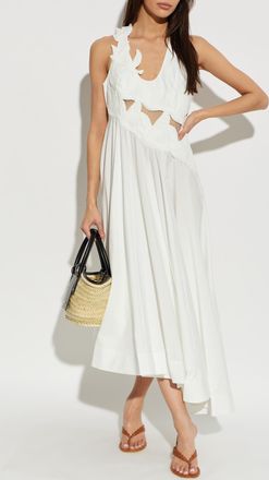 Zimmermann Asymmetric Strappy Dress, Womens, White