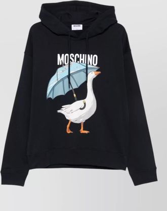 Moschino cotton crewneck hoodie