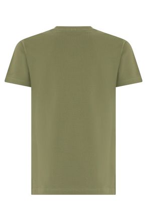 GANT Mens T-Shirt Slim-Fit Cotton Olive Green T-Shirts And Polos