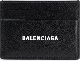 Balenciaga Black Cash leather credit card case