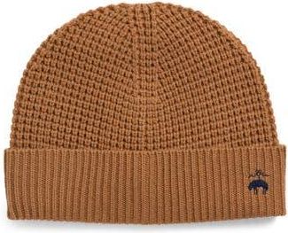 Brooks Brothers Wool & Cashmere Waffle Knit Beanie in Camel at Nordstrom Rack
