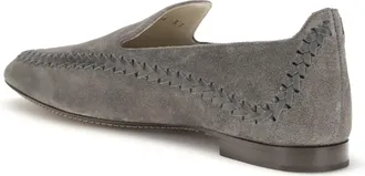 Giorgio Armani Womens Leather Loafers Grey Grey-Grey Calf Trainers Grey/grey Sneaker
