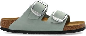 Birkenstock Slides Arizona Big Buckle Narrow - Dames - Sandalen - Groen - 36 EU - Leer - Schoenen