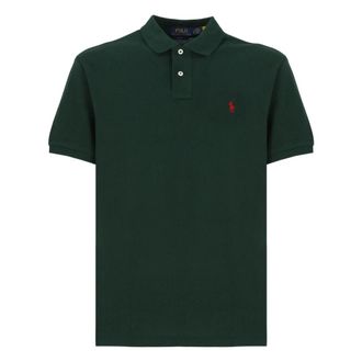 Ralph Lauren Tops, Heren, Groen, S, Katoen, Polo Shirt met Twee Knopen