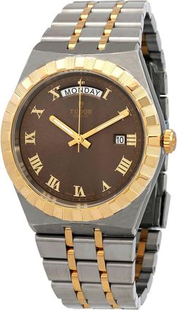 Tudor Royal Automatic Chocolate Brown Dial Two-Tone Mens Watch M28603-0007