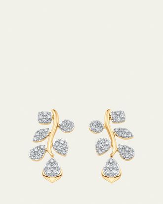 Sara Weinstock 18K Two-Tone Gold Lierre Diamond Reverie Cluster Drop Earrings