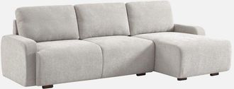 Sweeek Sof&aacute; De Esquina Derecha De Tela Liso, 3 Plazas