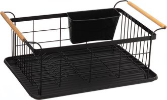 5five Simply Smart Escurridor De Hierro Con Bandeja Negra Blackwood - 5five
