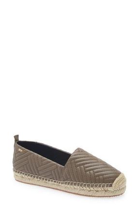 DKNY Maly Quilted Espadrille Flat in Truffle at Nordstrom Rack, Size 8.5