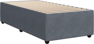 vidaXL Estructura De Cama Sin Colch&oacute;n Terciopelo Gris Oscuro 90x200 Cm Vidaxl