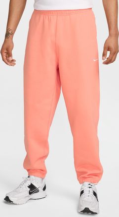 Nike Mens Solo Swoosh Fleece Pants in Orange | DX1364-844