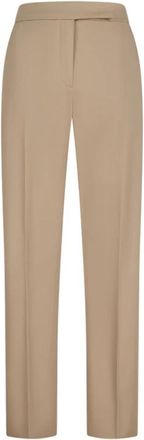 Max Mara Mxmokra Rechte Broek - Dames - Straight fit broeken - Groen - S - Katoen - Broeken