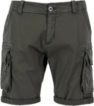 Alpha Industries Crew Short - Heren - Korte Broeken - Grijs - W33 - Katoen - Korte Broeken