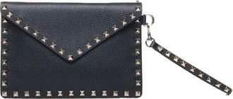 Valentino Garavani Rockstud Pouch In Grained Calfskin