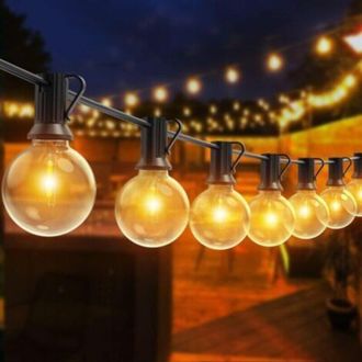 OEM Guirnalda De Luces Led Para Exteriores, 30 M, Con 50+2 Bombillas Irrompibles, Resistente Al Agua Ip44, Ideal Para Patio, Jard&iacute;n, Bodas Y Fiestas
